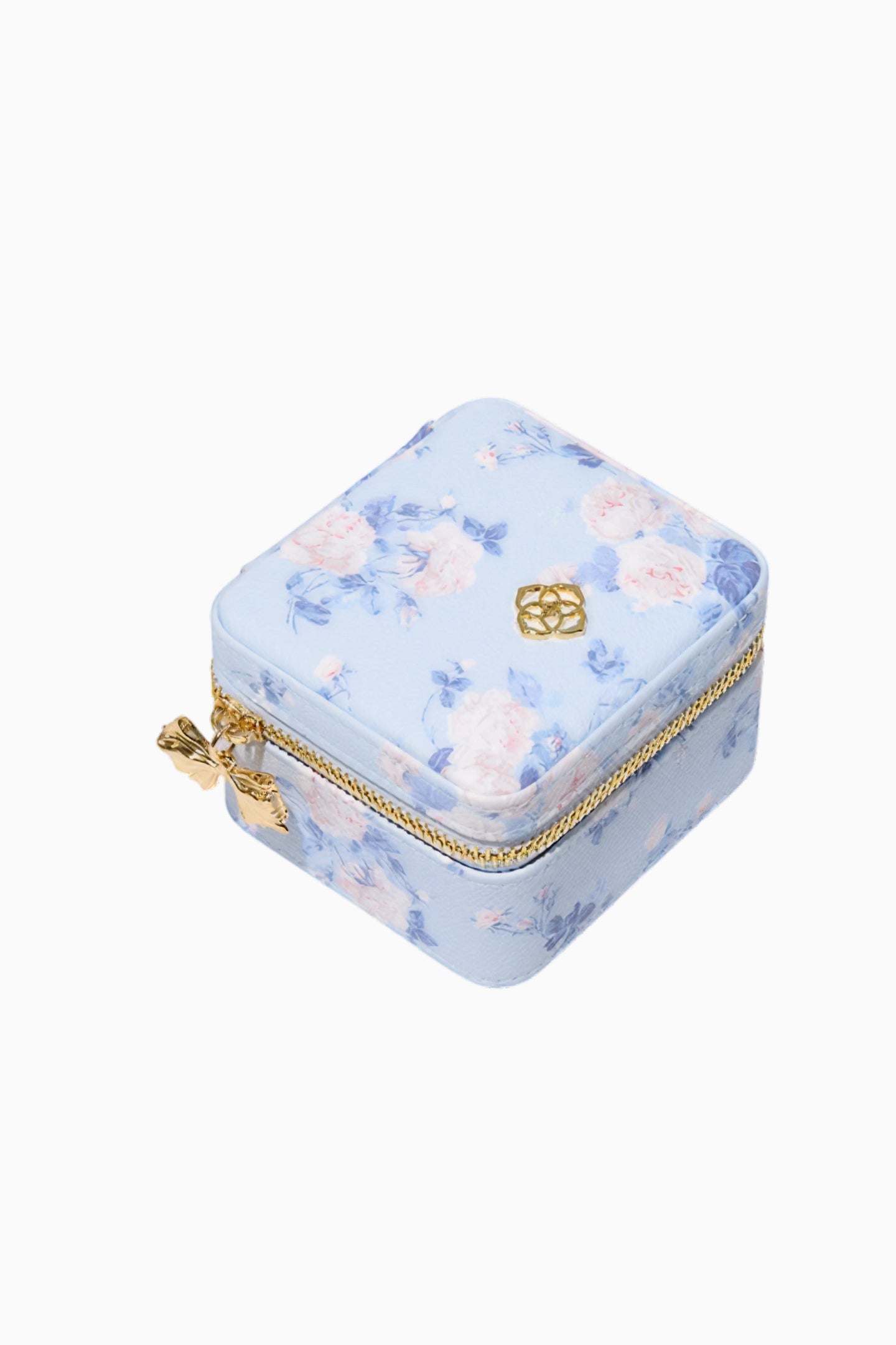 Kendra Scott x LoveShackFancy Blue Small Zip Jewelry Case