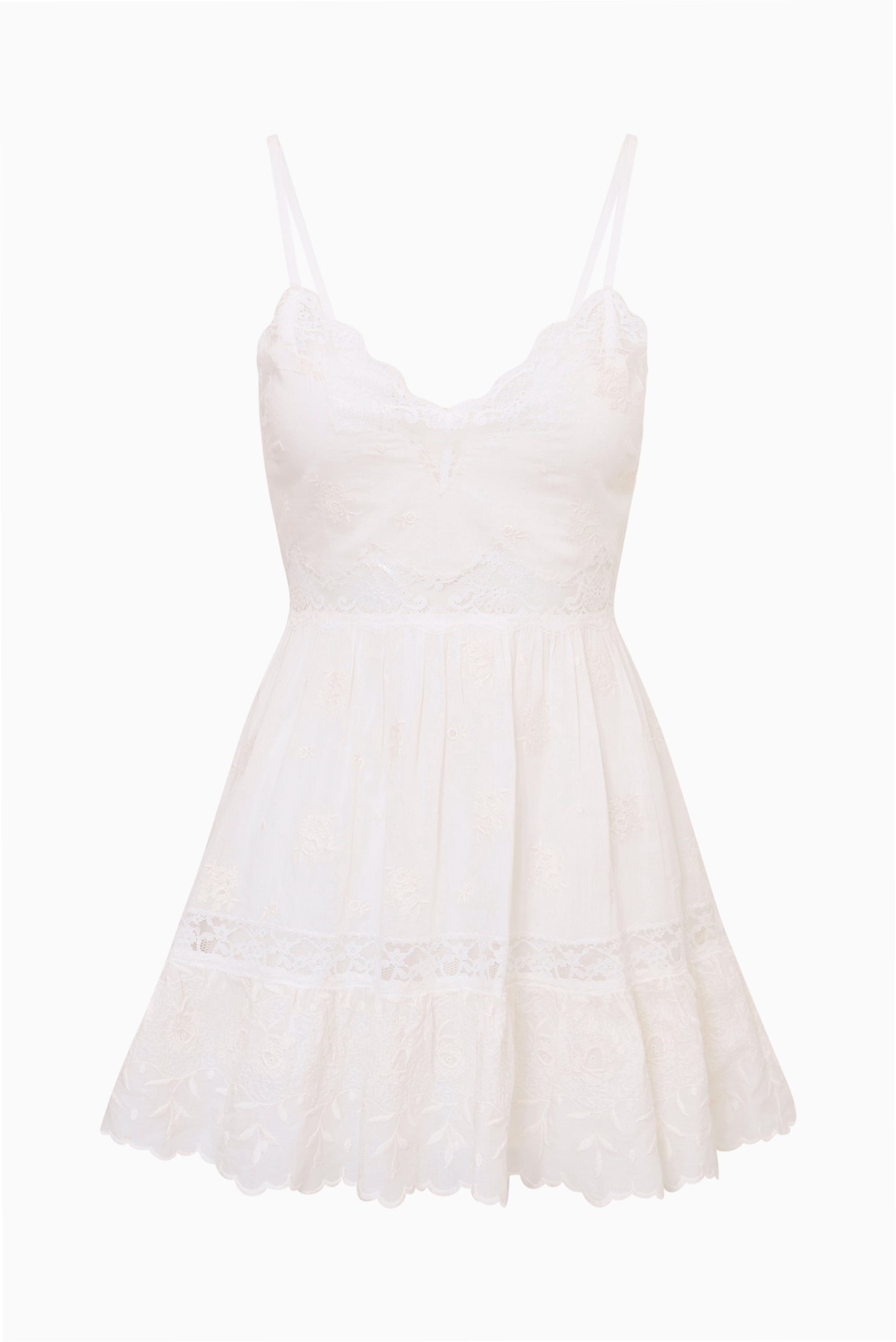 Soli Cotton Lace Mini Dress