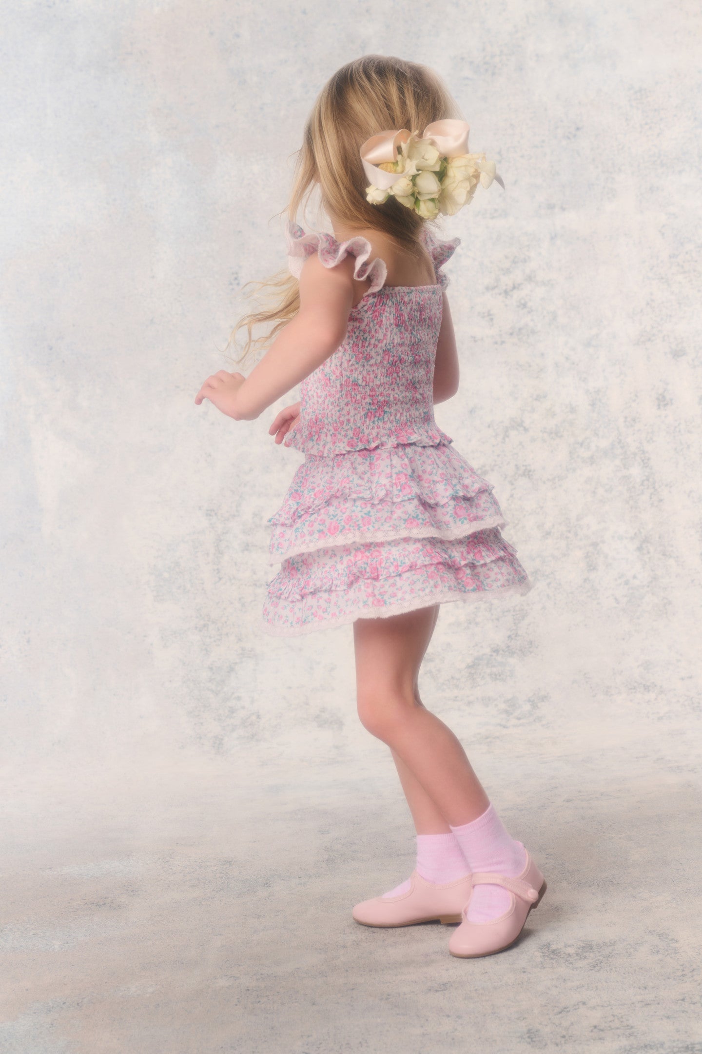 Little Girls Re-Edition Caspia Floral Top