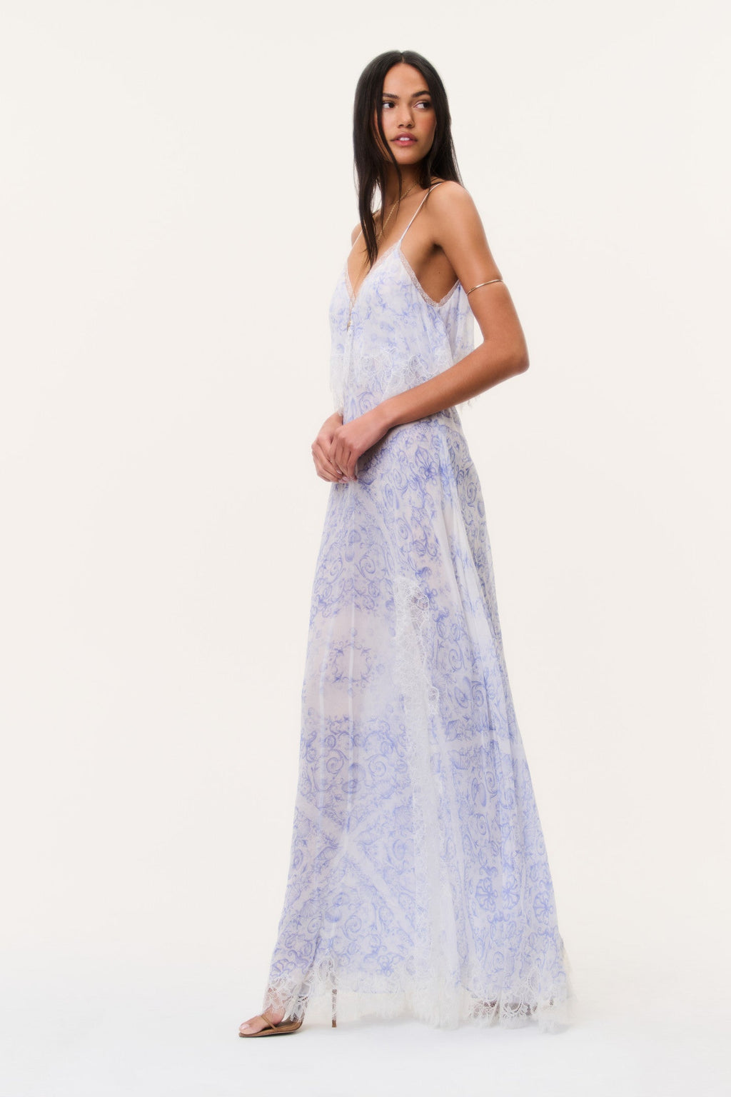 Stelline Sheer Silk Maxi Dress