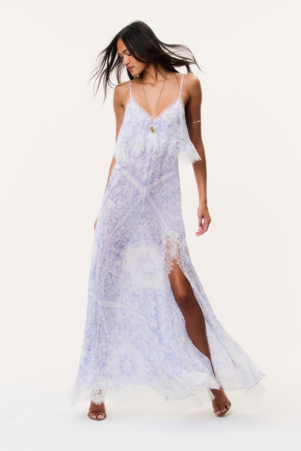 Stelline Sheer Silk Maxi Dress