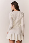 Peridot Stretch Pointelle Cardigan