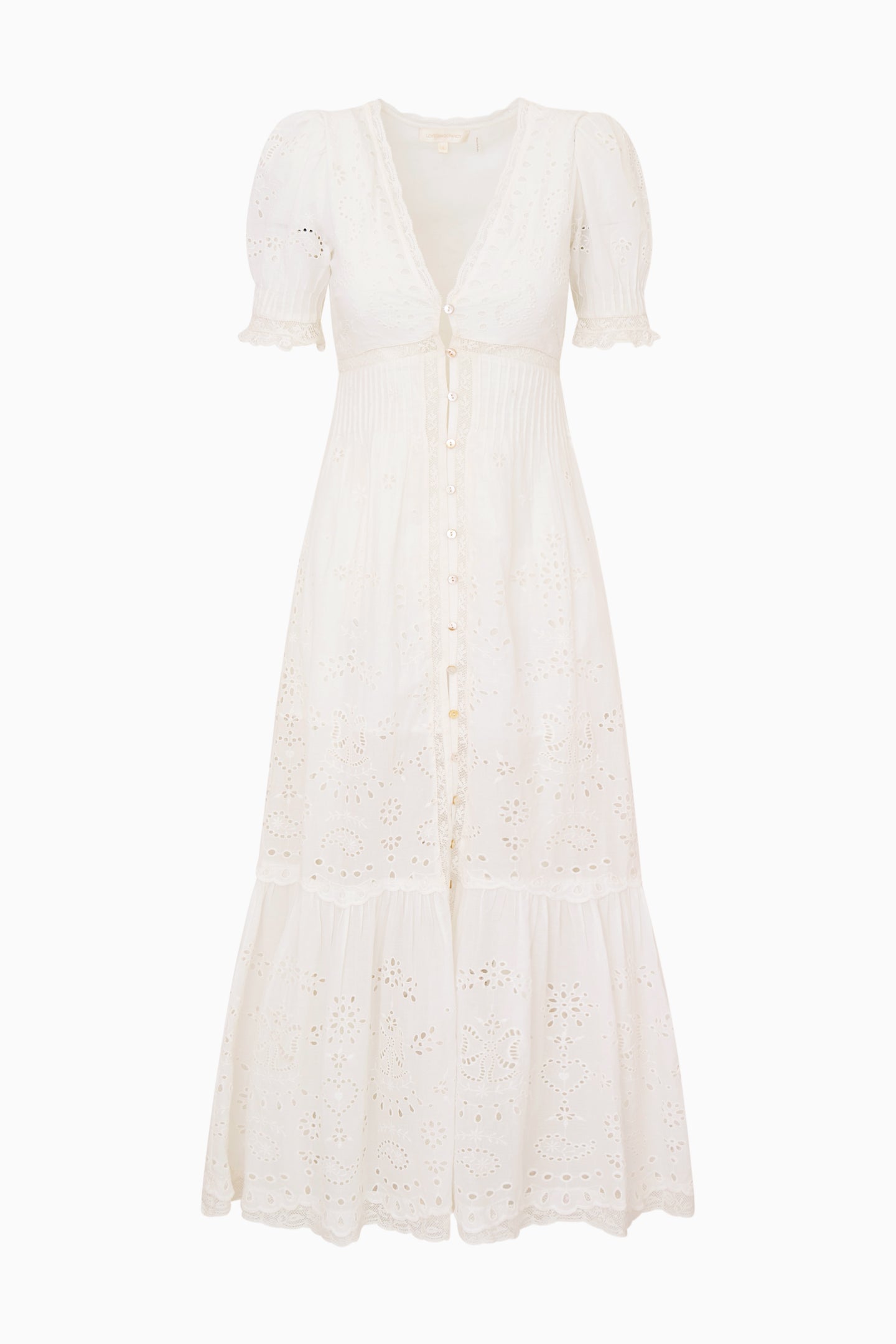 Tarragon Cotton Bandana Eyelet Midi Dress