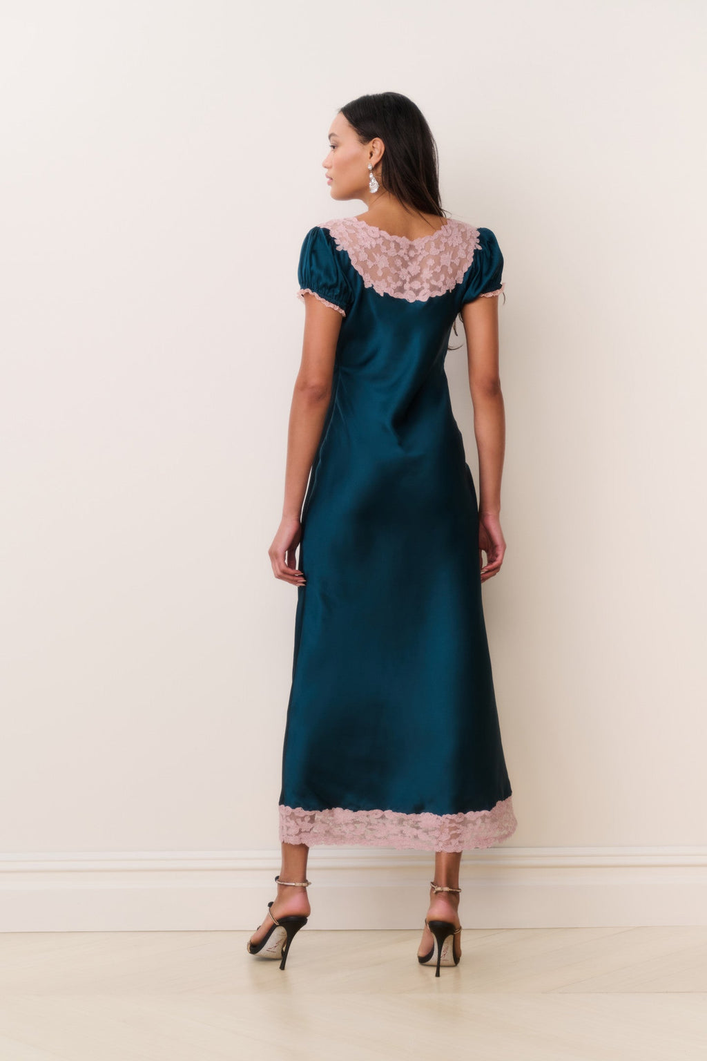 Taylis Satin Lace Maxi Dress