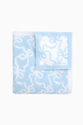 Teddy Bow Blanket - BLUE MOON