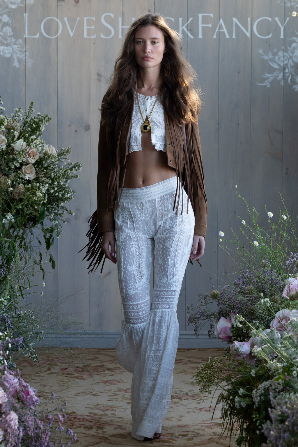 Tevla Cotton Victorian Bell Bottom Pant