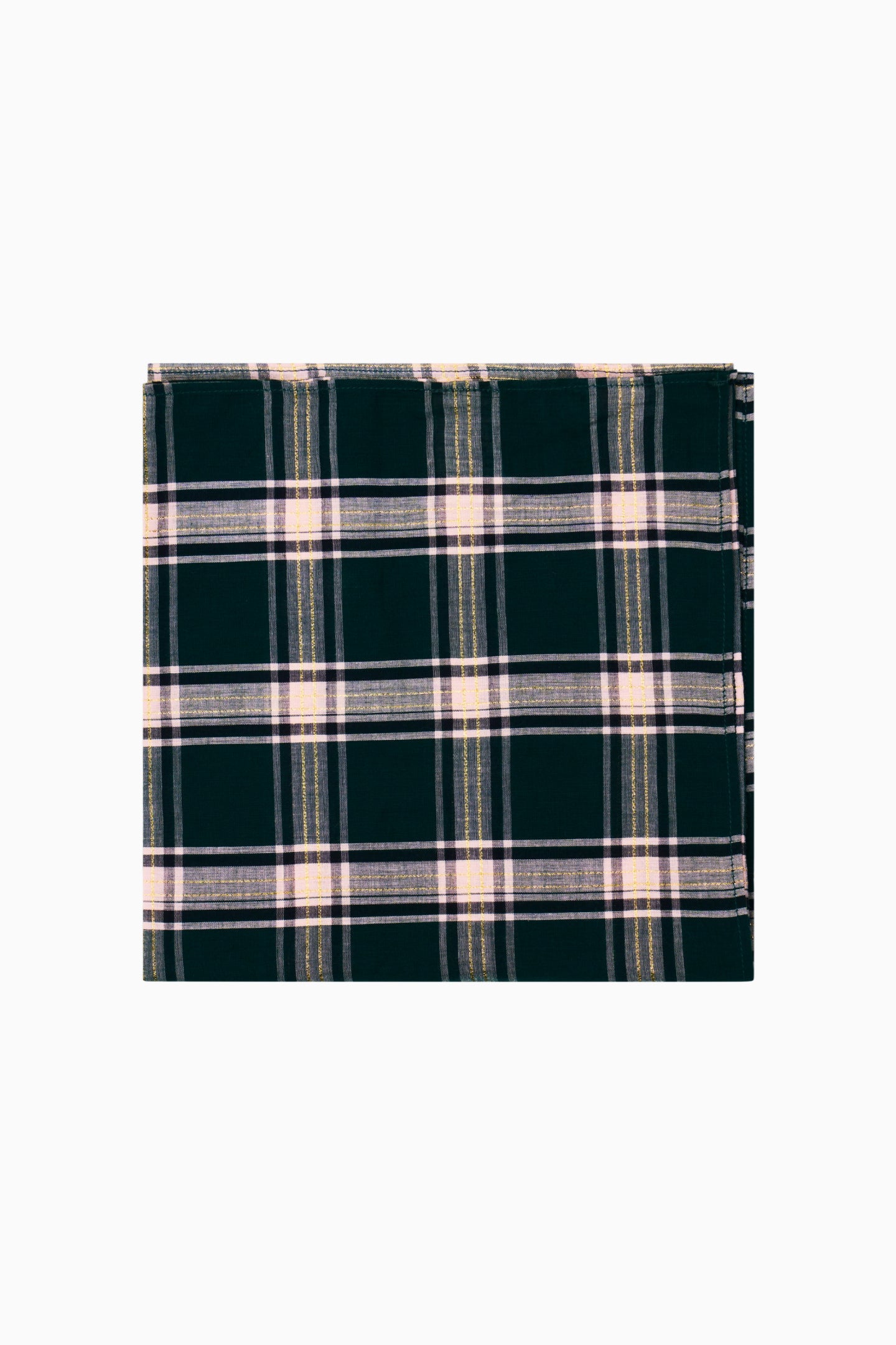 Tobin Tartan Pocket Square - MISTLETOE KISS