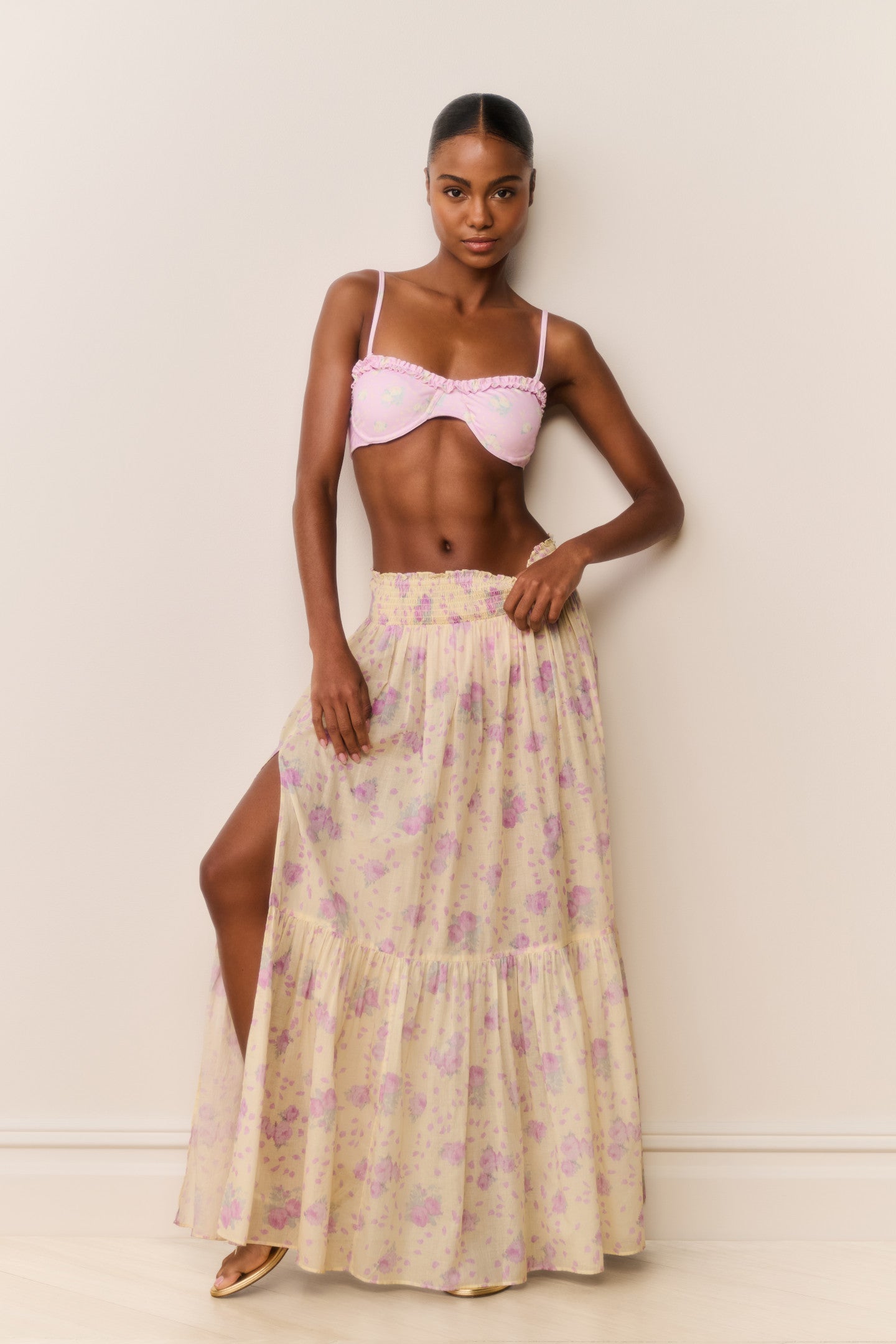 Umber Cotton Maxi Cover-Up Skirt