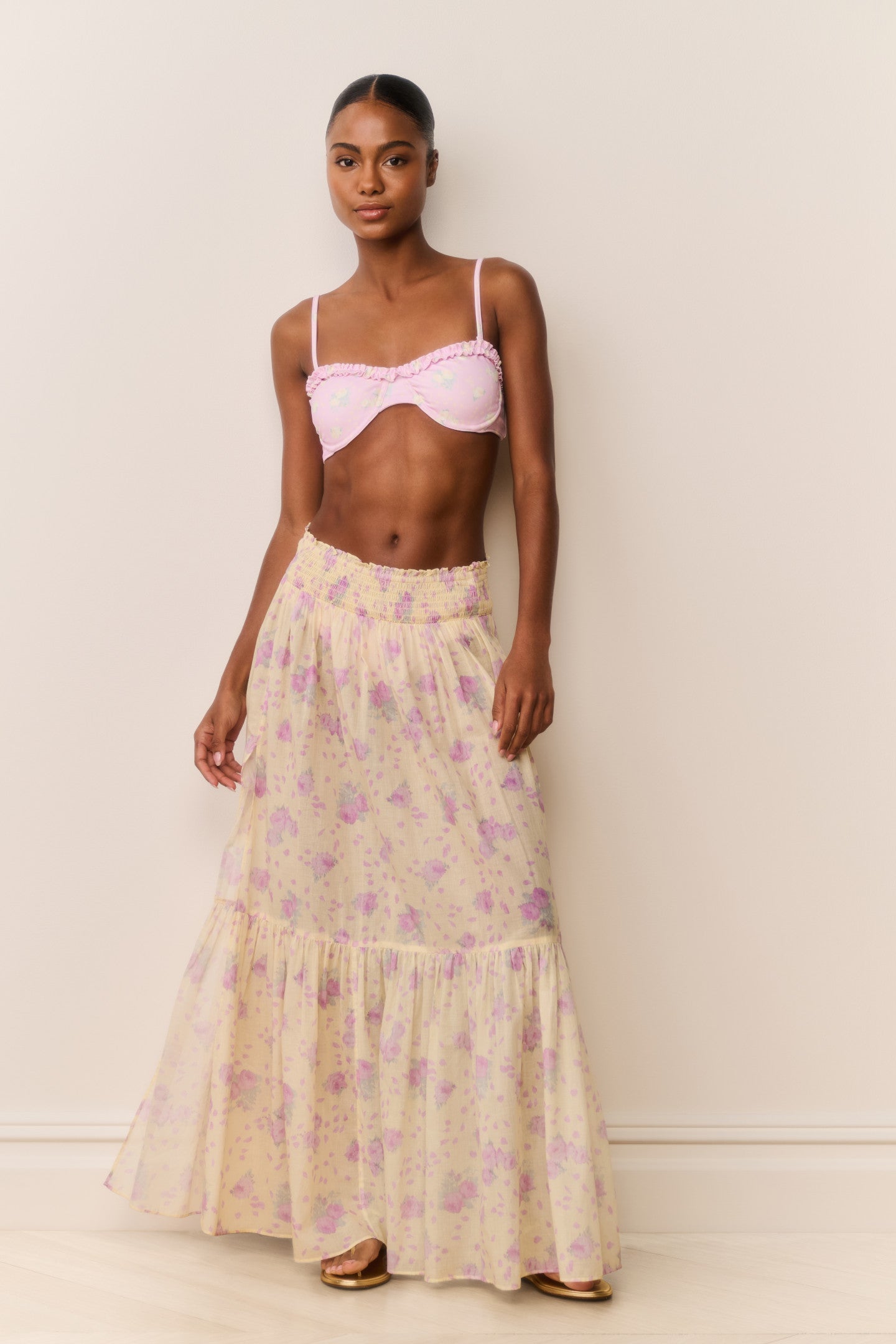 Umber Cotton Maxi Cover-Up Skirt