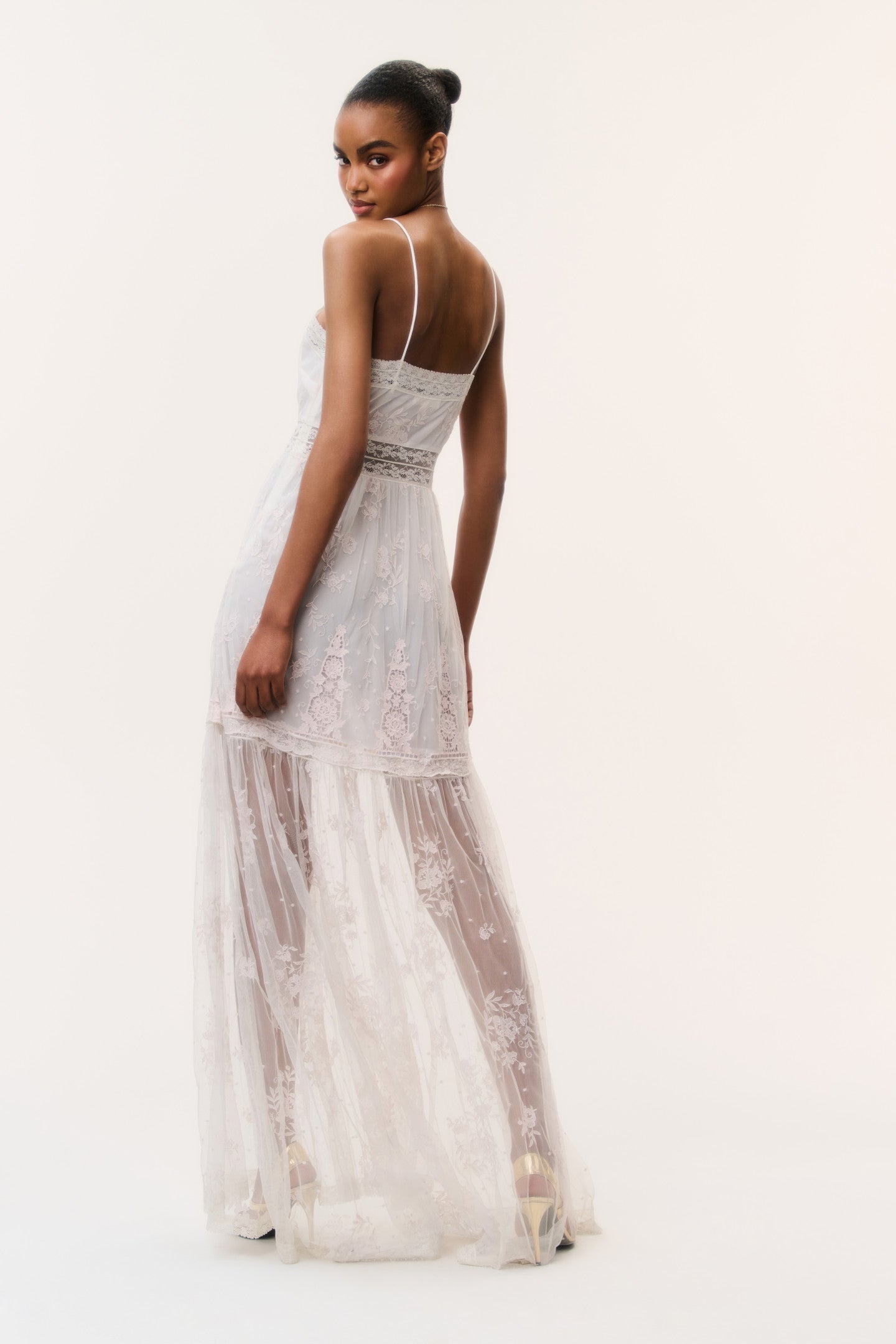 Valmy Embroidered Tulle Maxi Dress