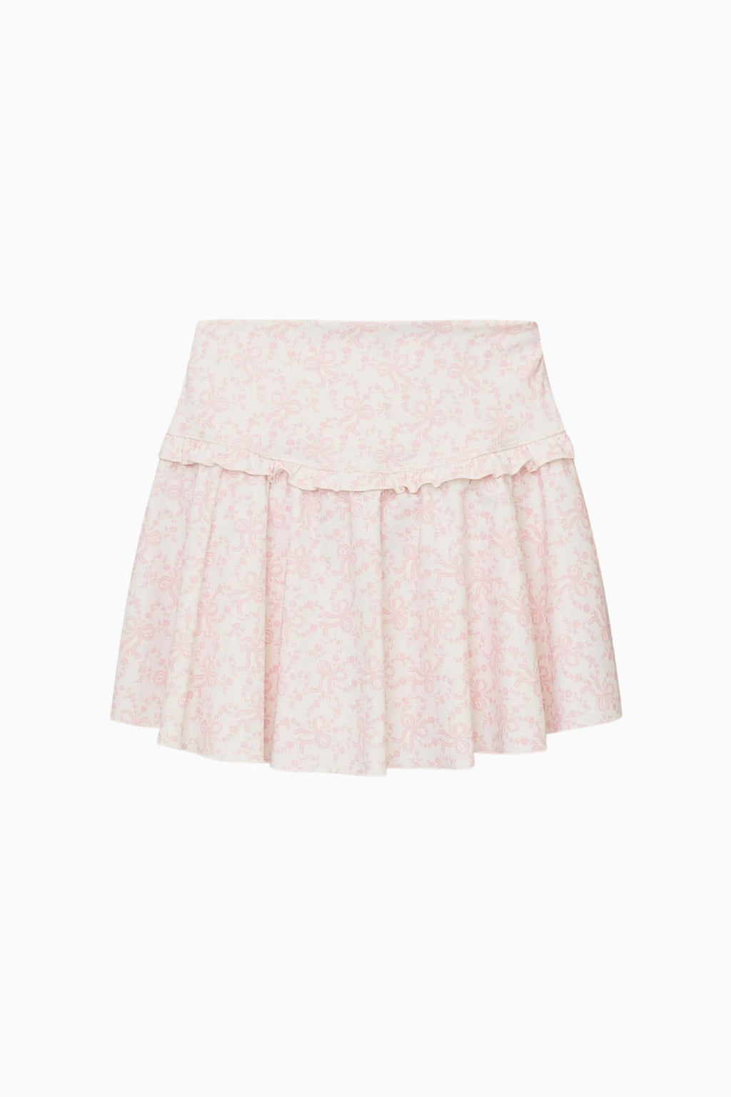 Vanina Bow Print Mini Active Skort