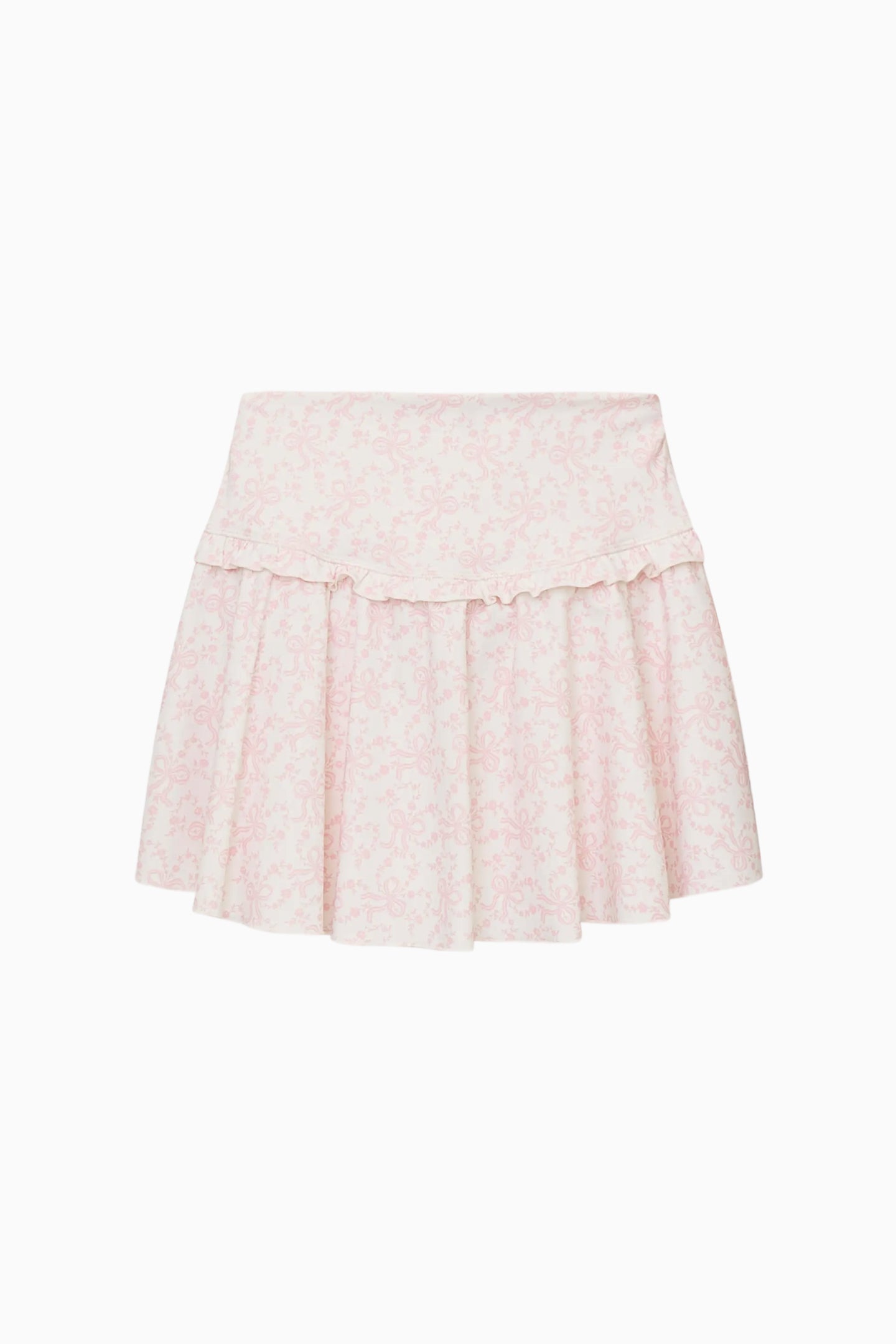 Vanina Bow Print Mini Active Skort
