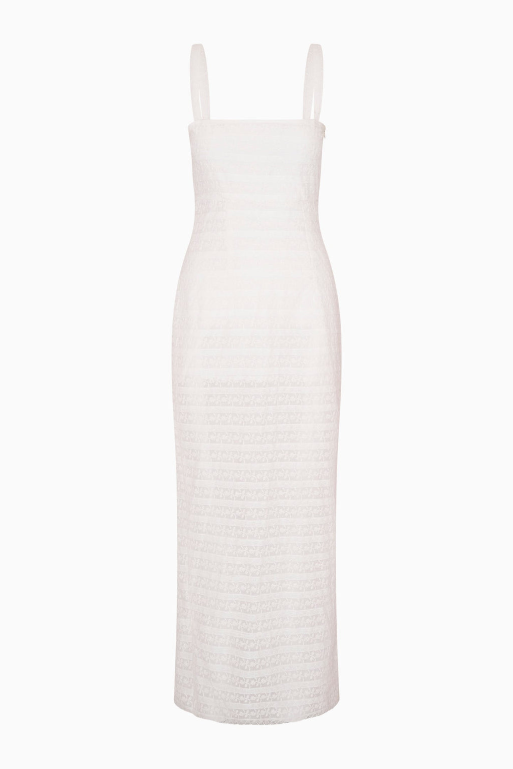 Verna Lace Stripe Midi Dress