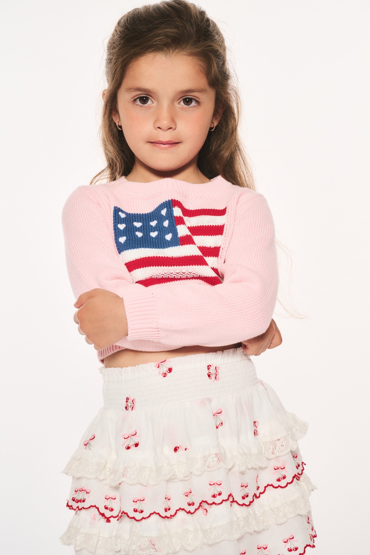 Little Girls Viennetta Heritage Flag Pullover