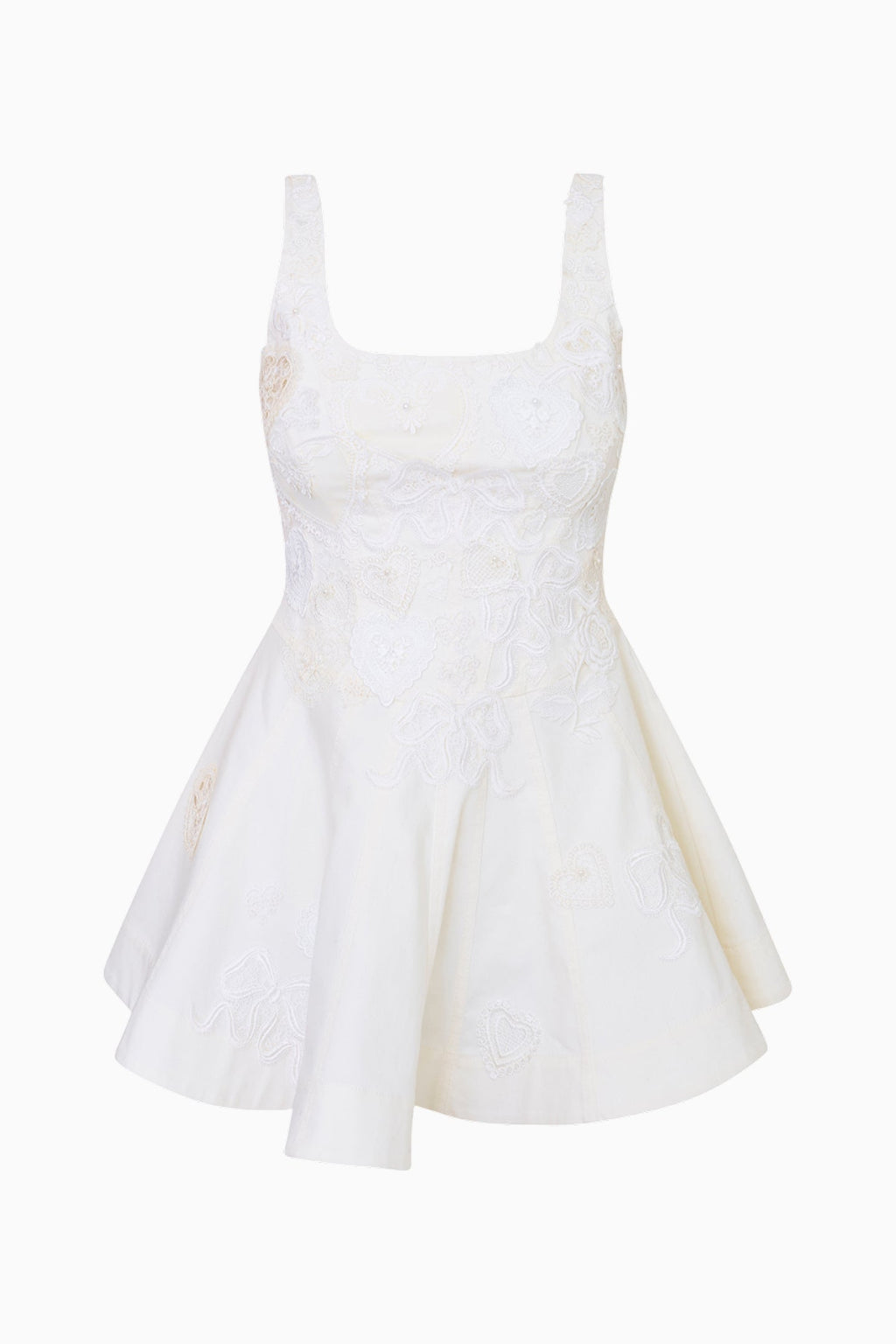 Vionne Denim Embroidered Mini Dress