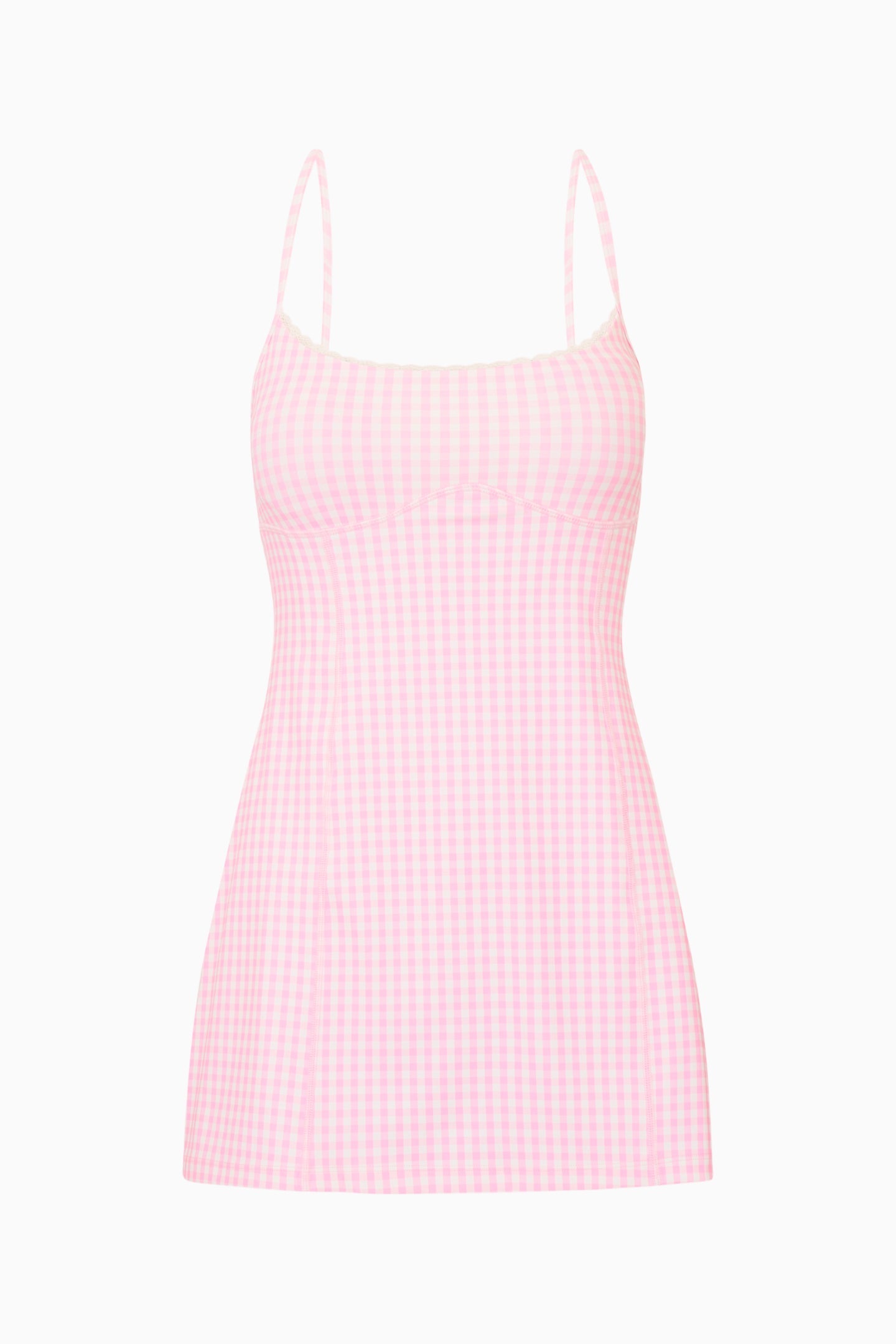 Vivianna Gingham Print Active Dress