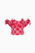 Winston Tartan Taffeta Bow Top