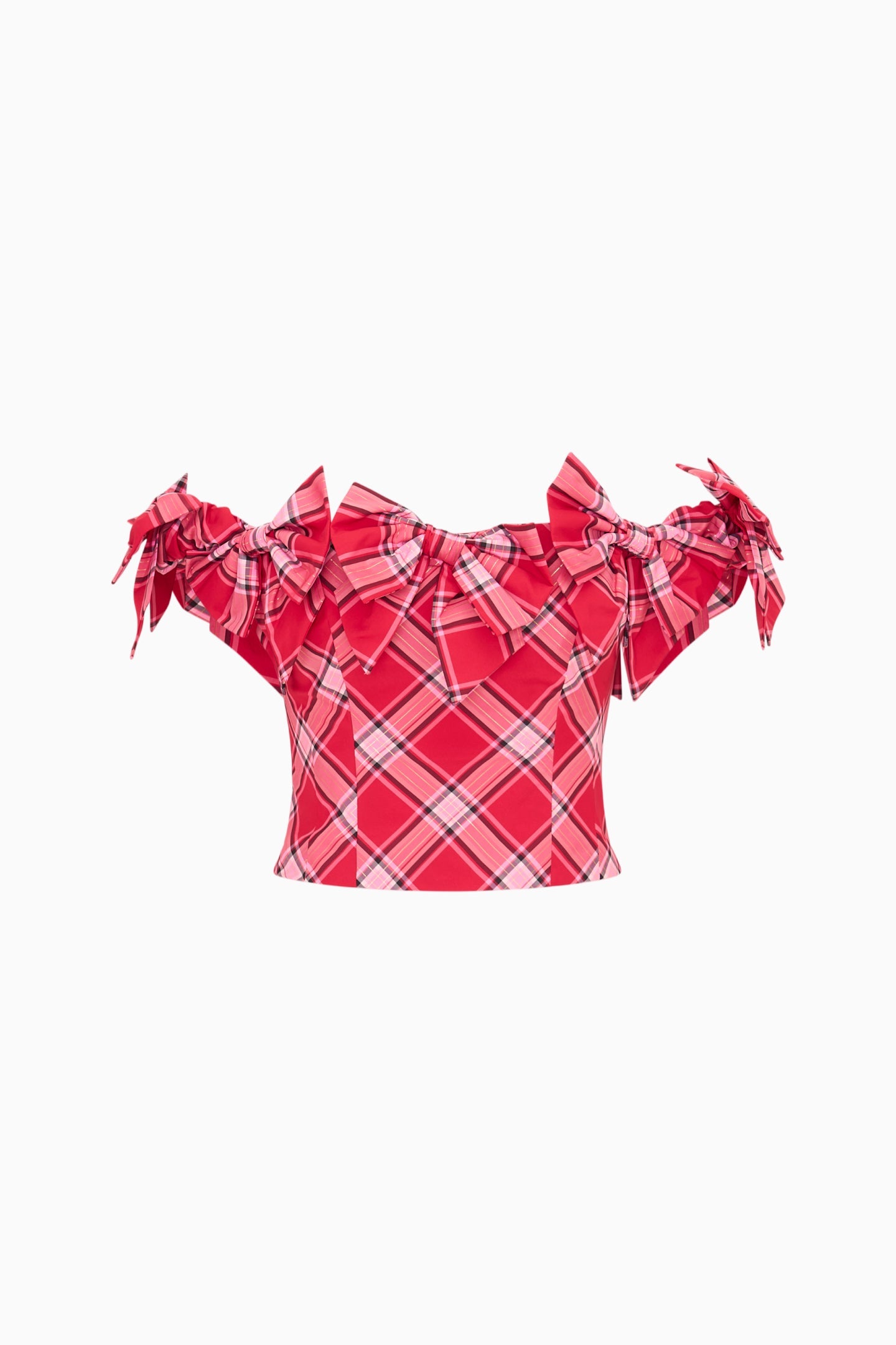 Winston Tartan Taffeta Bow Top