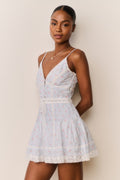 Zirelle Floral Cotton Lace-Trimmed Mini Dress