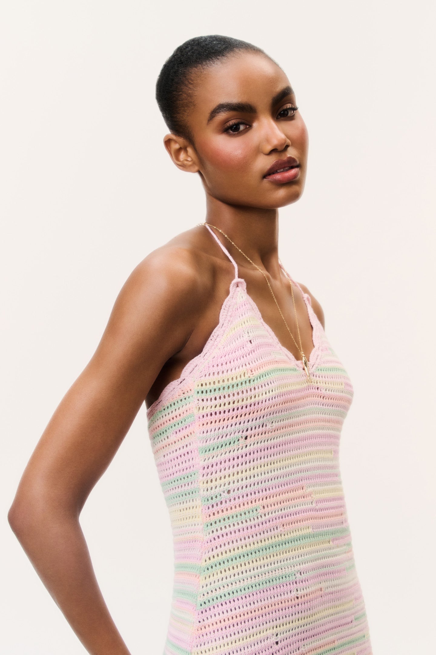 Zoa Cotton Crochet Mini Dress