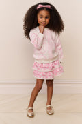 Little Girls Billie Heart Print Skirt