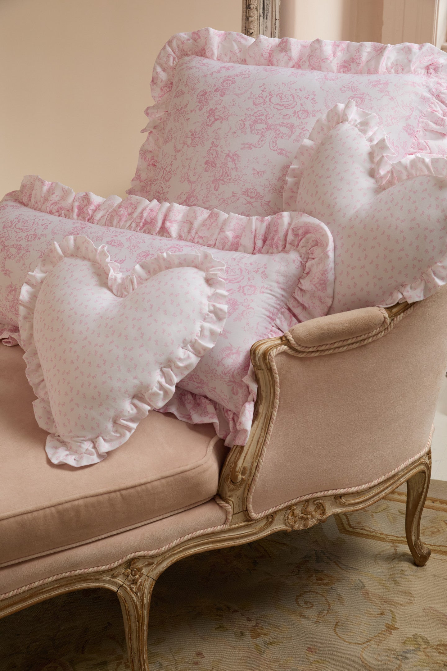 Heart Shape Ruffle Pillow