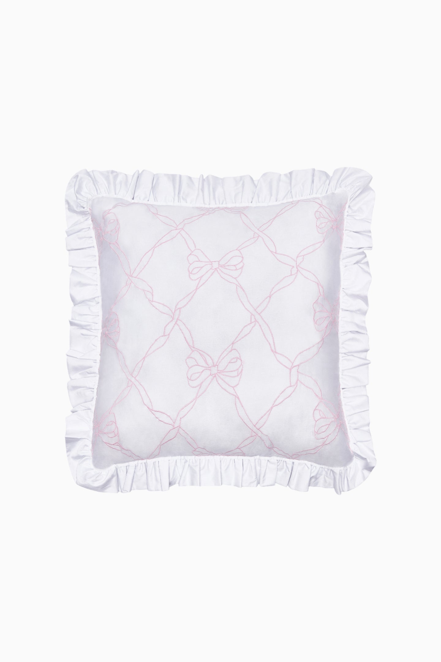 Embroidered Ruffle Euro Pillow