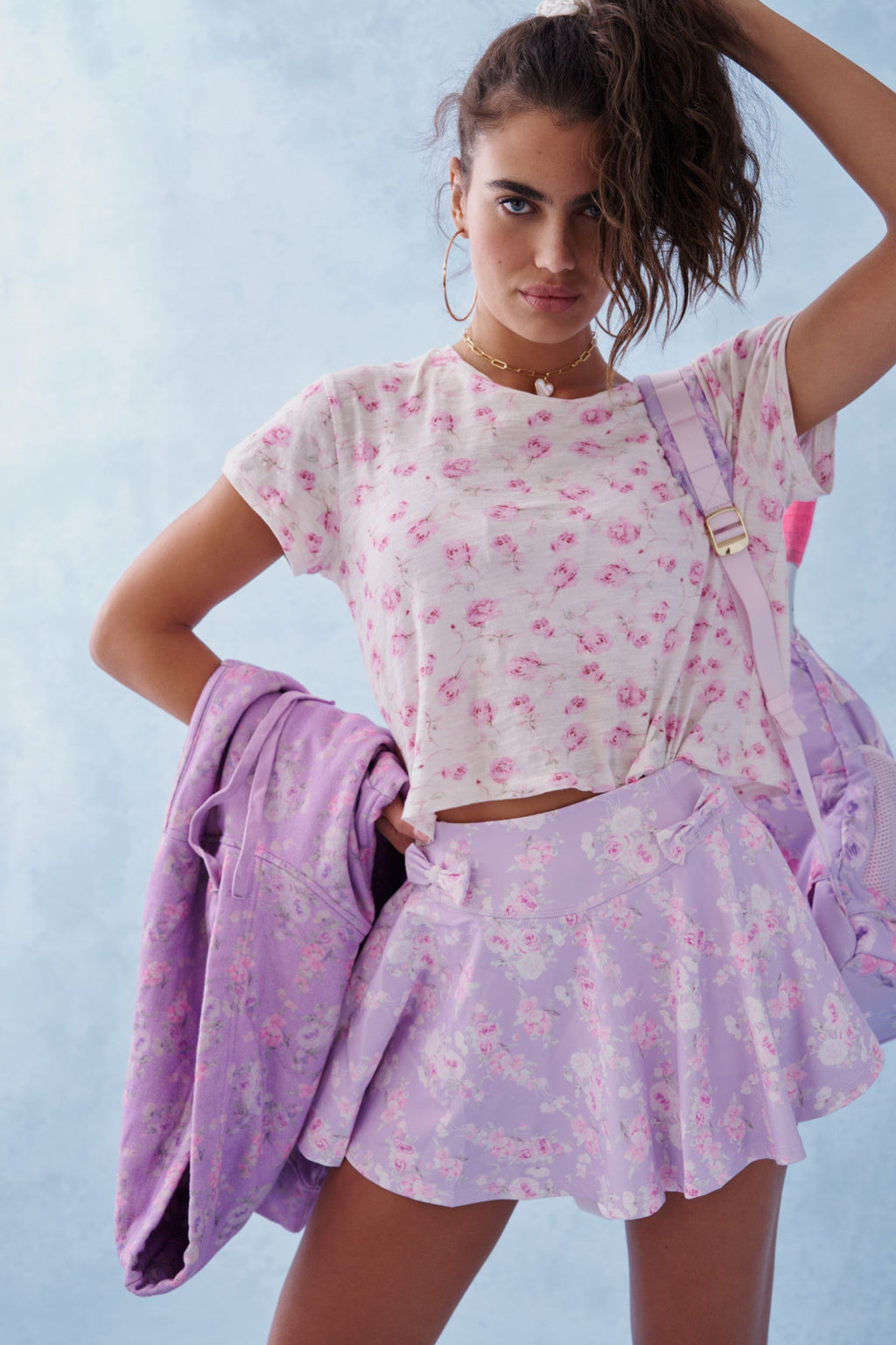 Rubin Cotton Cropped Tee - STERLING DUSK