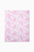 Cotton Bath Towel in Bow Print- PINK BONNET